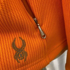 Vibrant yellow/orange Spyder full zip up! Size small!